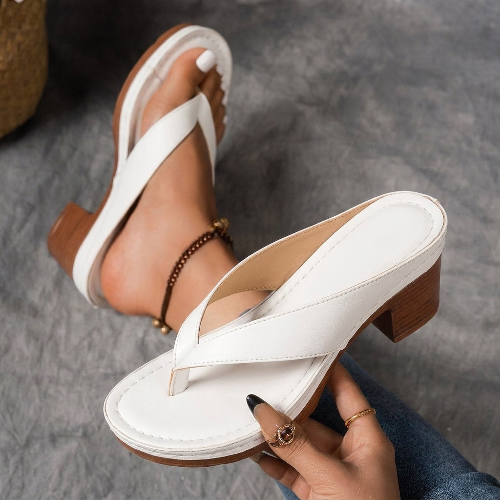Dames sandalen plateauzool vierkante hak