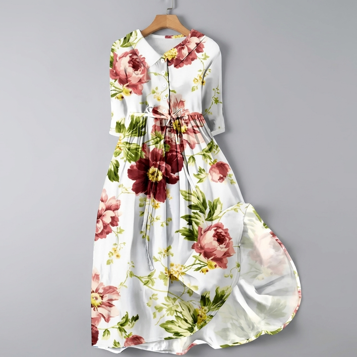 Maxi-jurk met bloemenprint in bohemian stijl