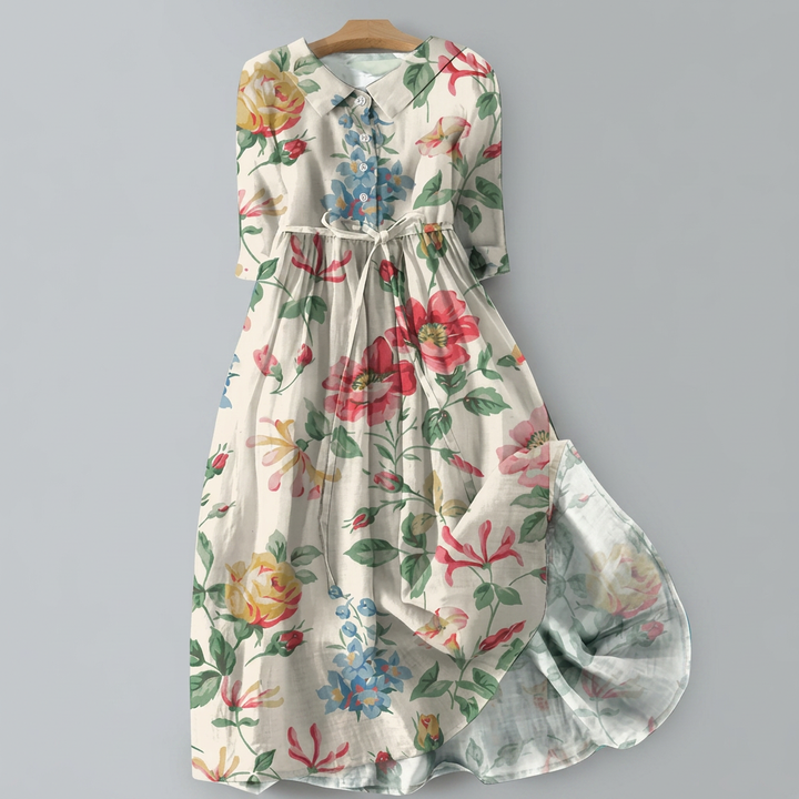 Maxi-jurk met bloemenprint in bohemian stijl
