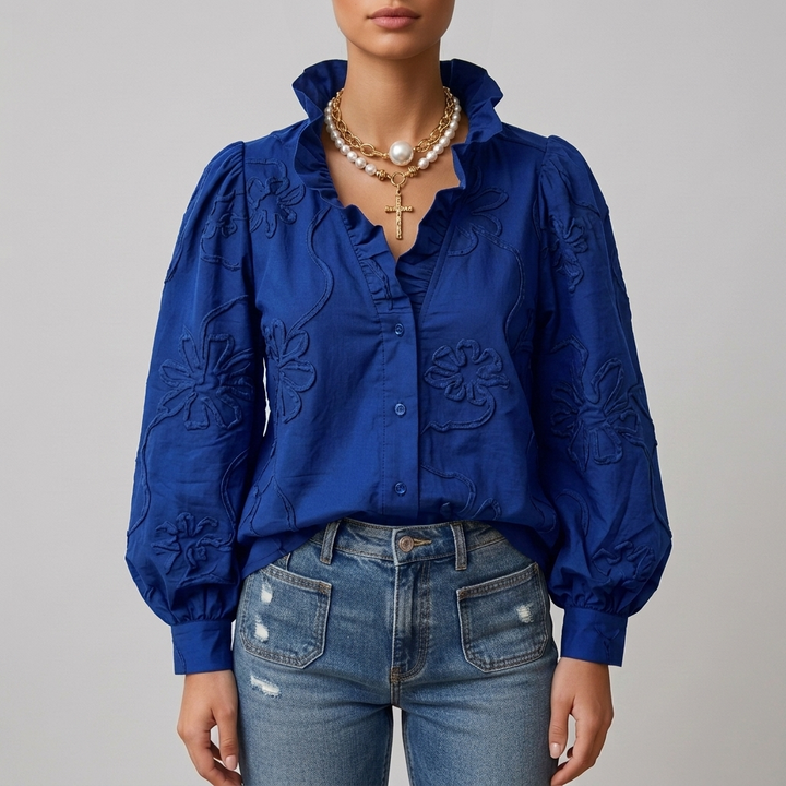 Blouse met Bloemenborduurwerk