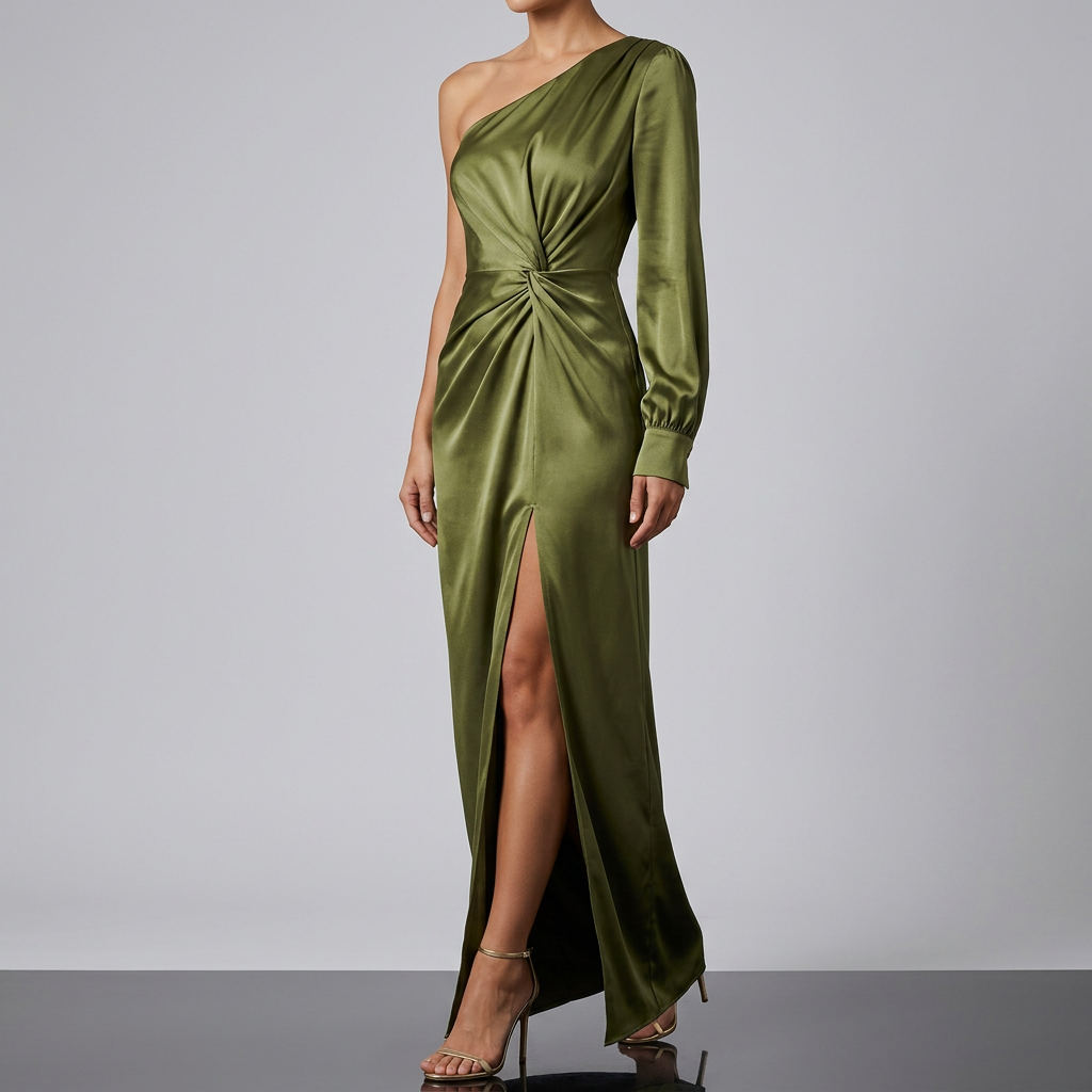 One-Shoulder Avondjurk Asymmetrisch
