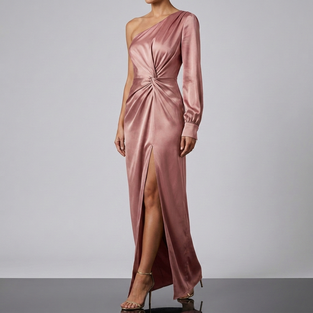 One-Shoulder Avondjurk Asymmetrisch