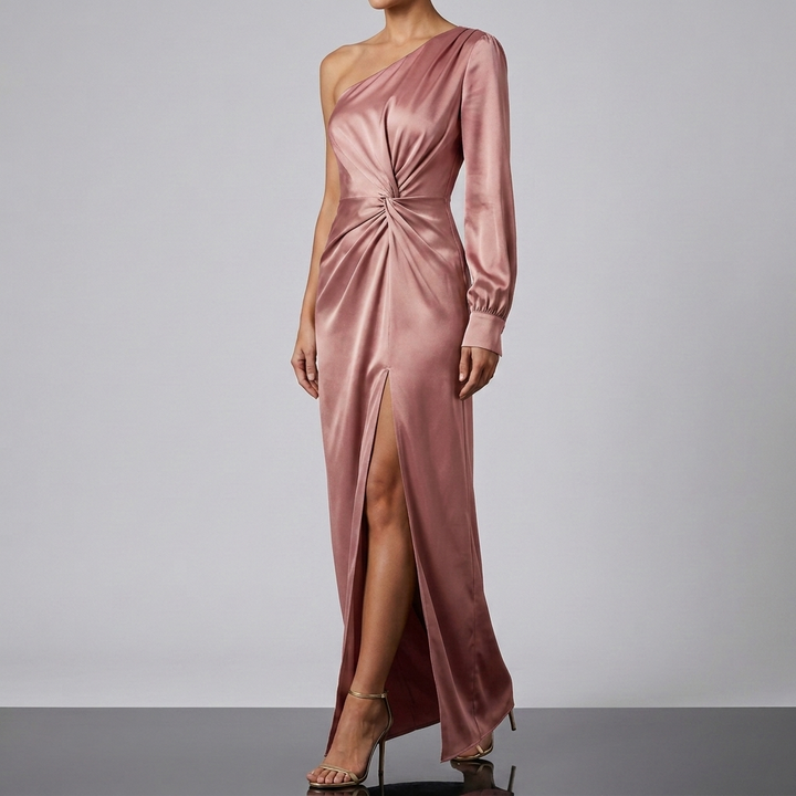 One-Shoulder Avondjurk Asymmetrisch