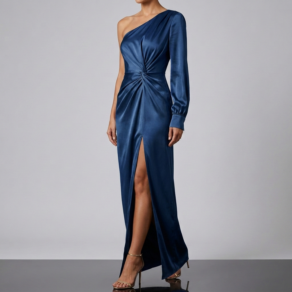 One-Shoulder Avondjurk Asymmetrisch