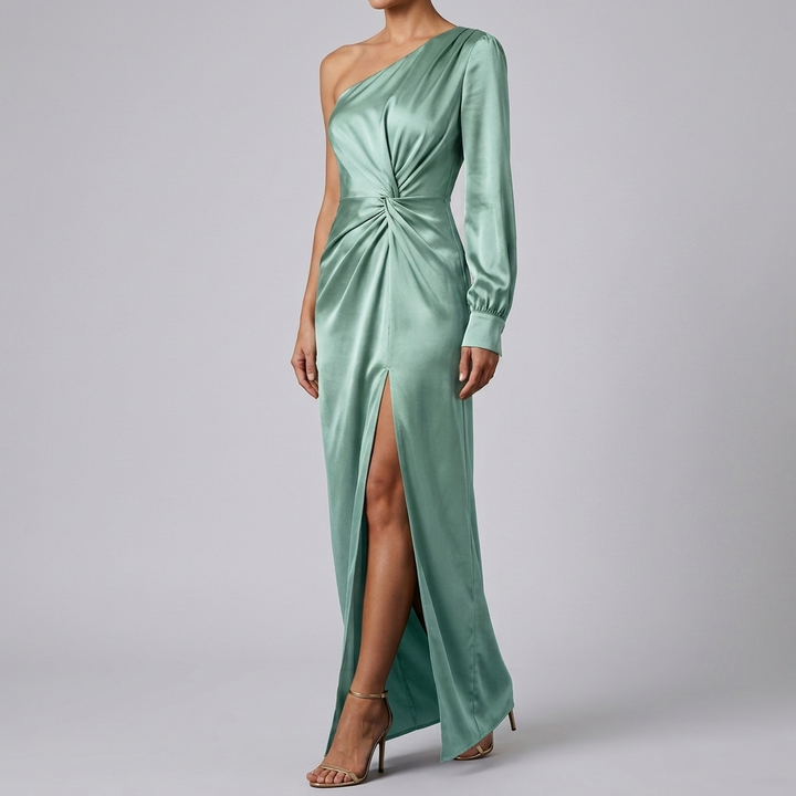 One-Shoulder Avondjurk Asymmetrisch
