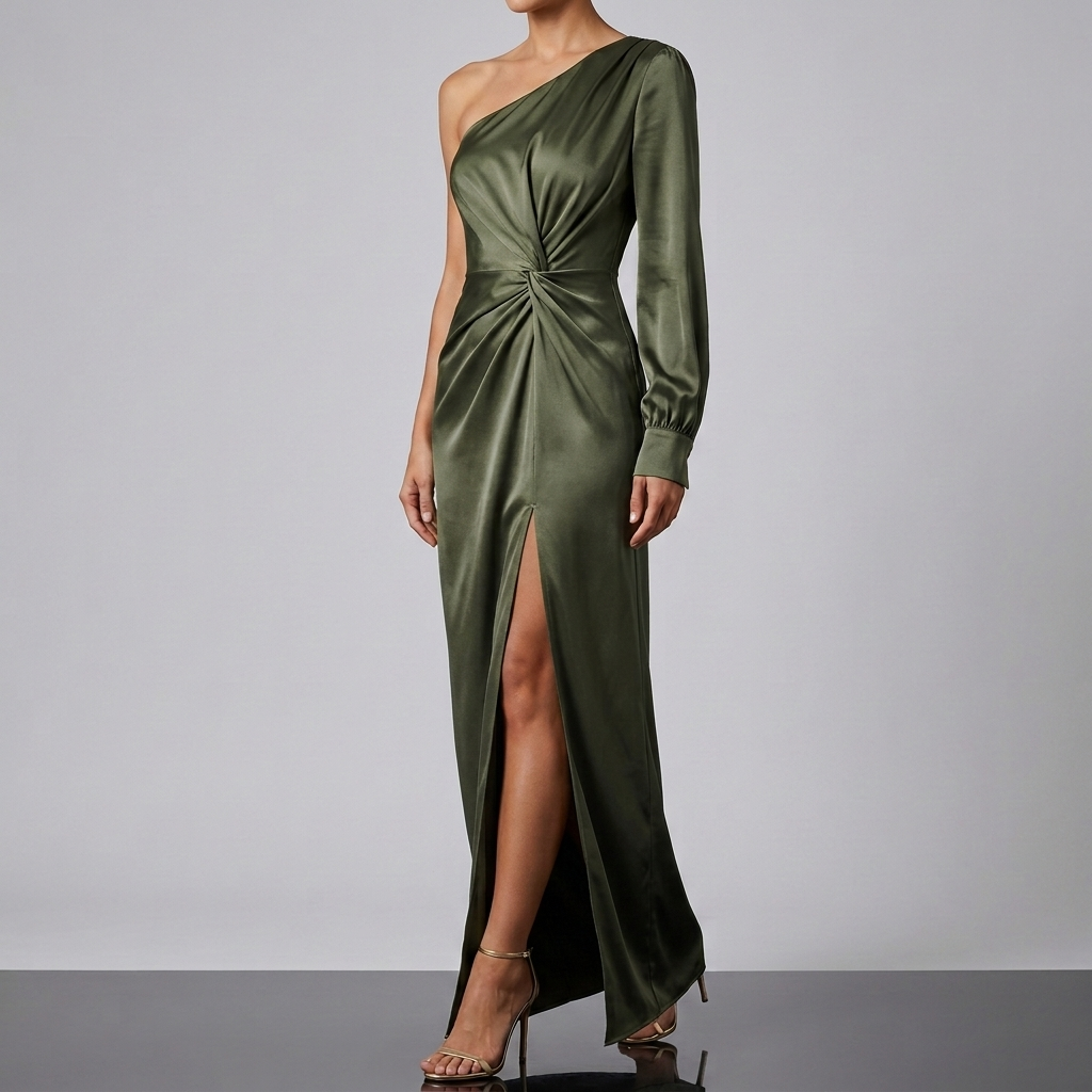 One-Shoulder Avondjurk Asymmetrisch