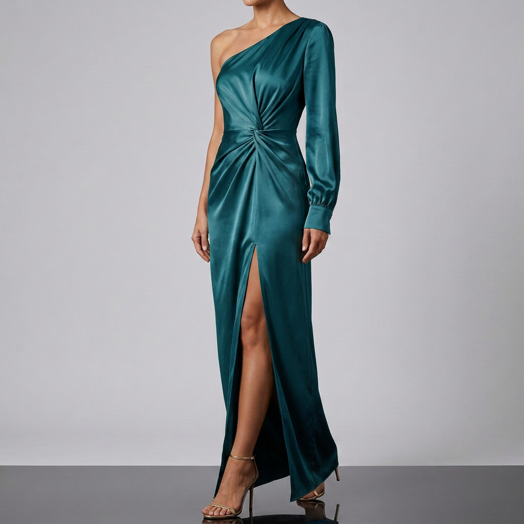 One-Shoulder Avondjurk Asymmetrisch