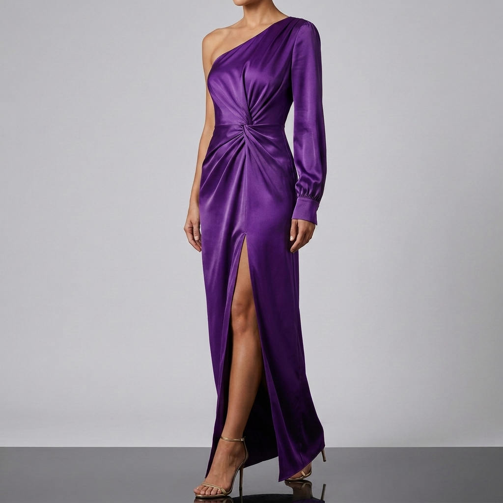 One-Shoulder Avondjurk Asymmetrisch