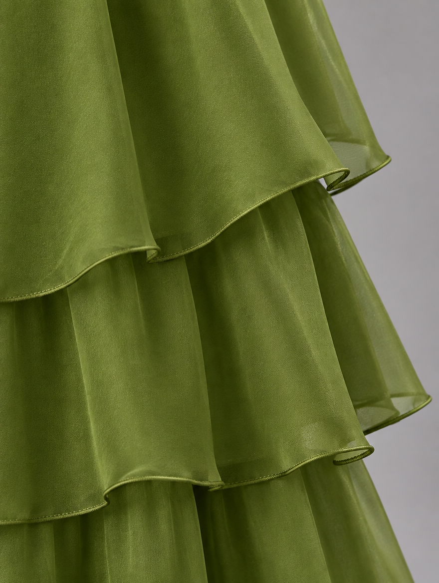 Elegante, vloeiende maxi-jurk