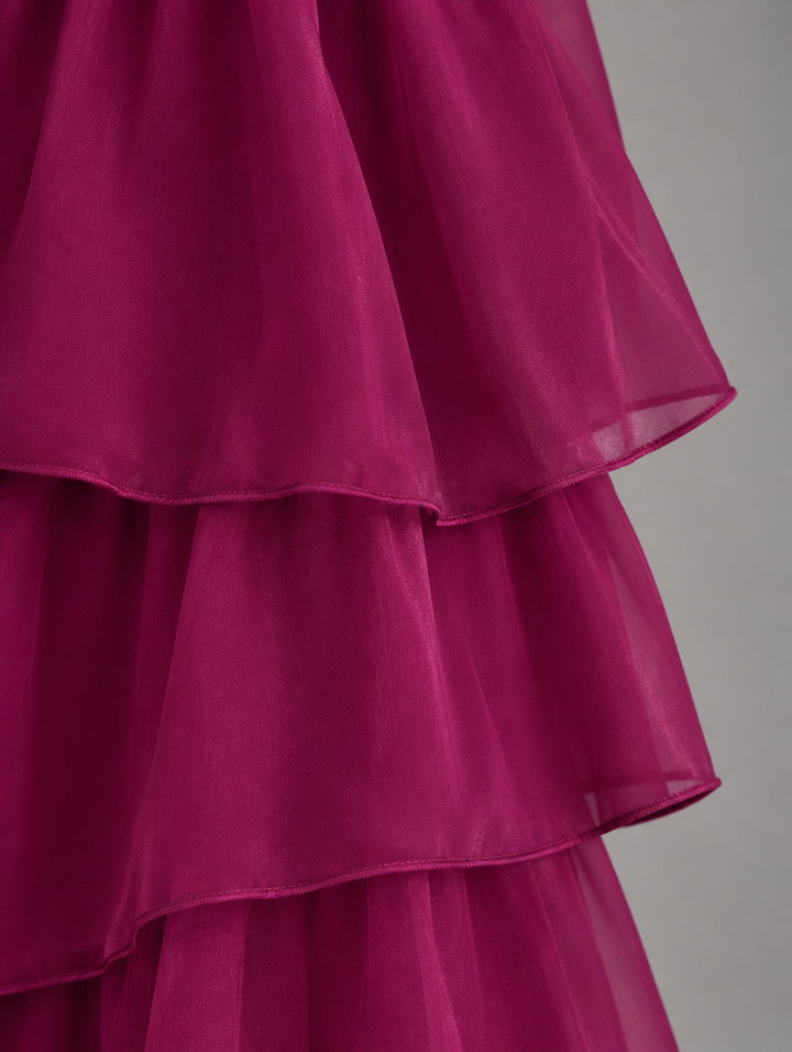Elegante, vloeiende maxi-jurk
