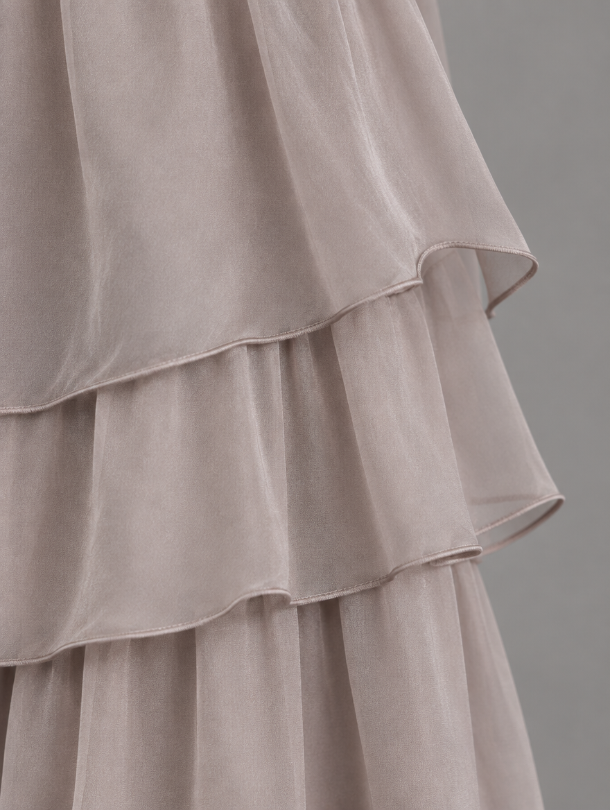 Elegante, vloeiende maxi-jurk