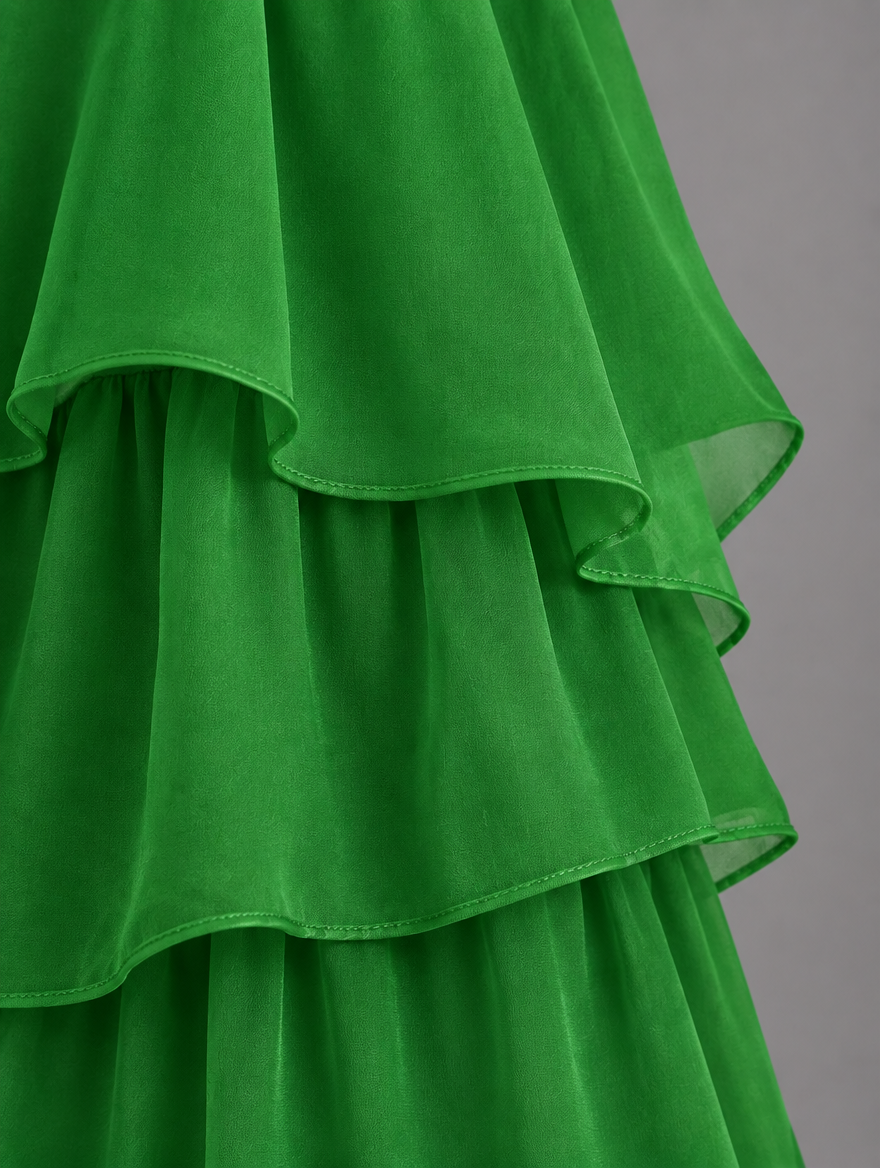 Elegante, vloeiende maxi-jurk