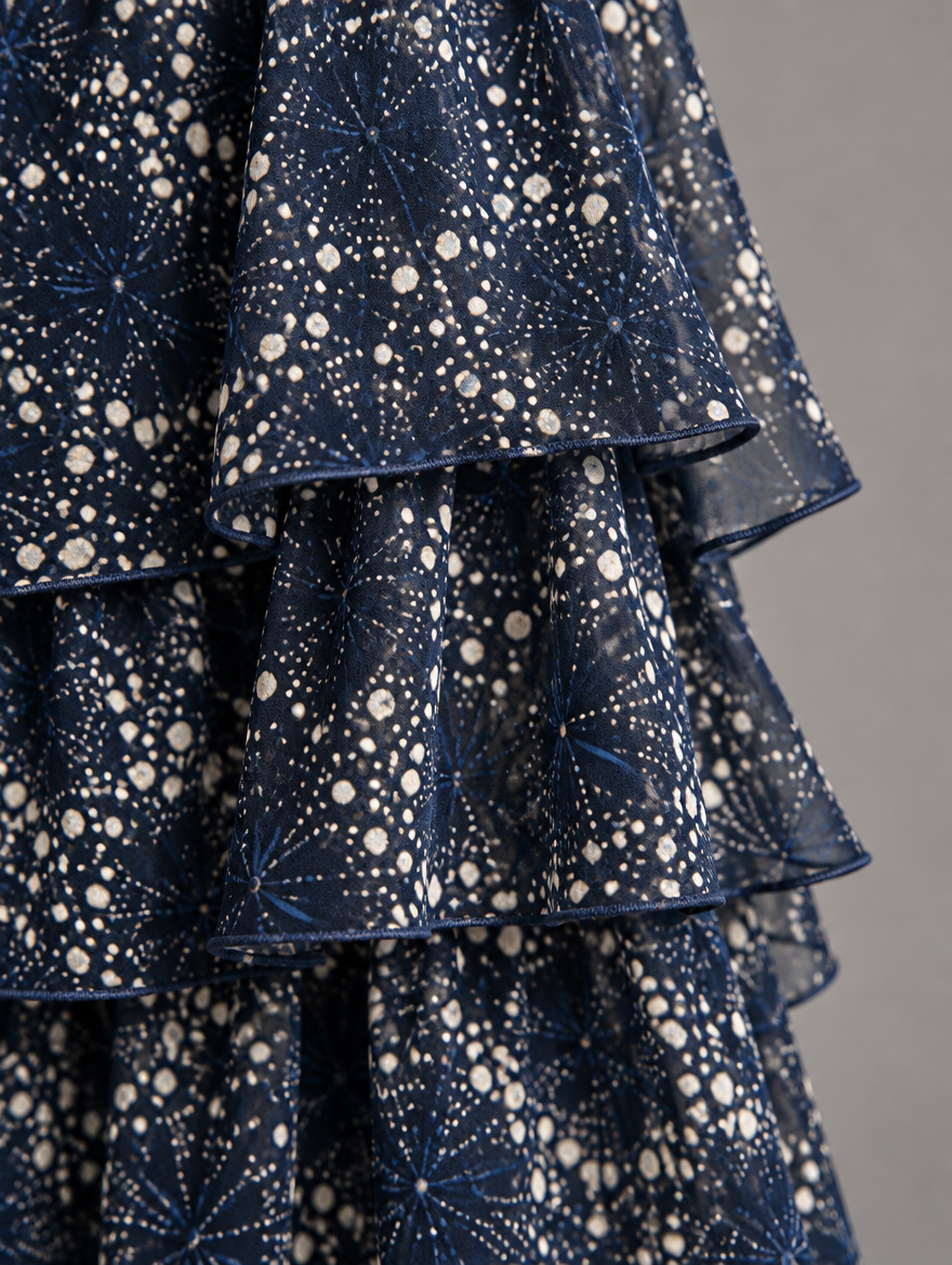 Elegante, vloeiende maxi-jurk
