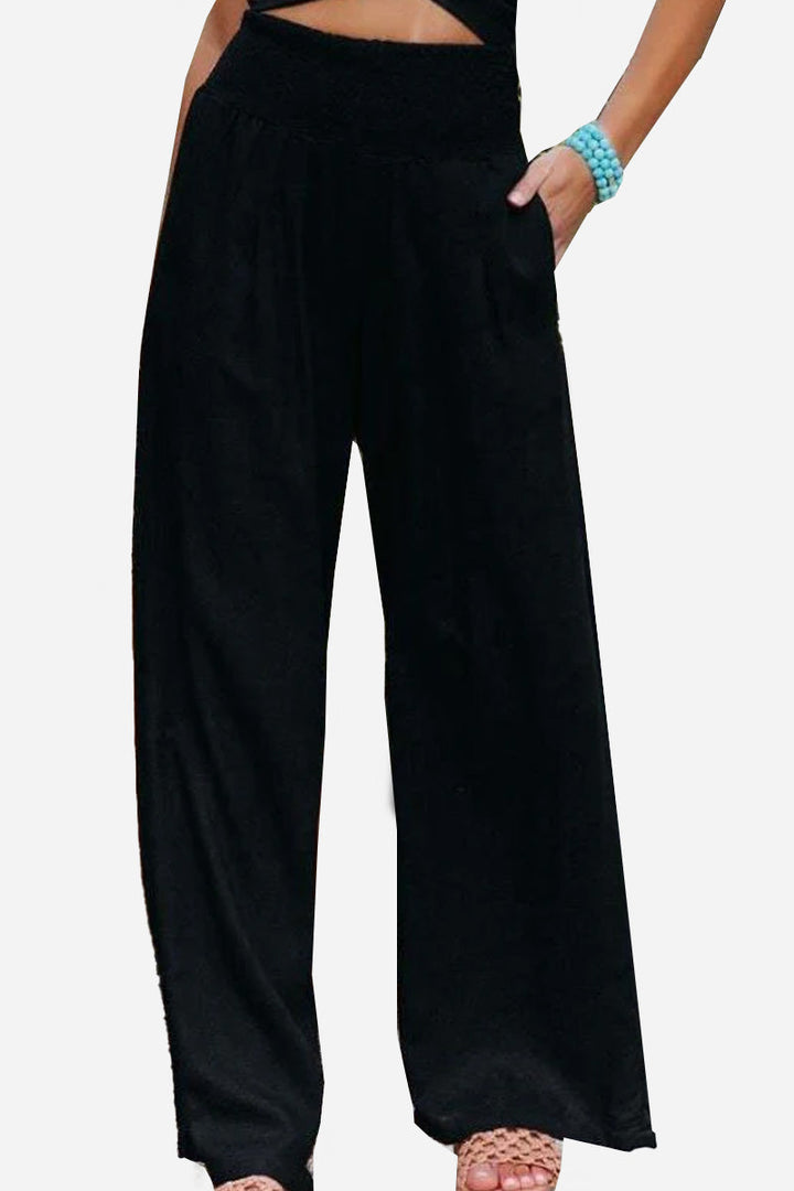 Palazzo dames broek met hoge taille - Jamilla