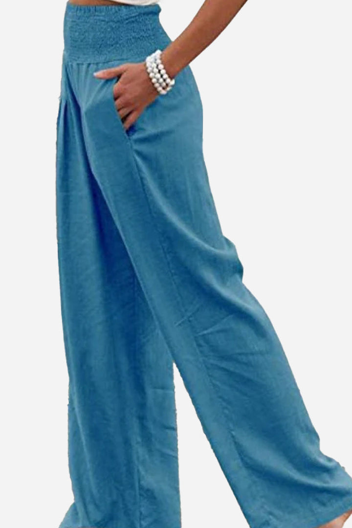 Palazzo dames broek met hoge taille - Jamilla