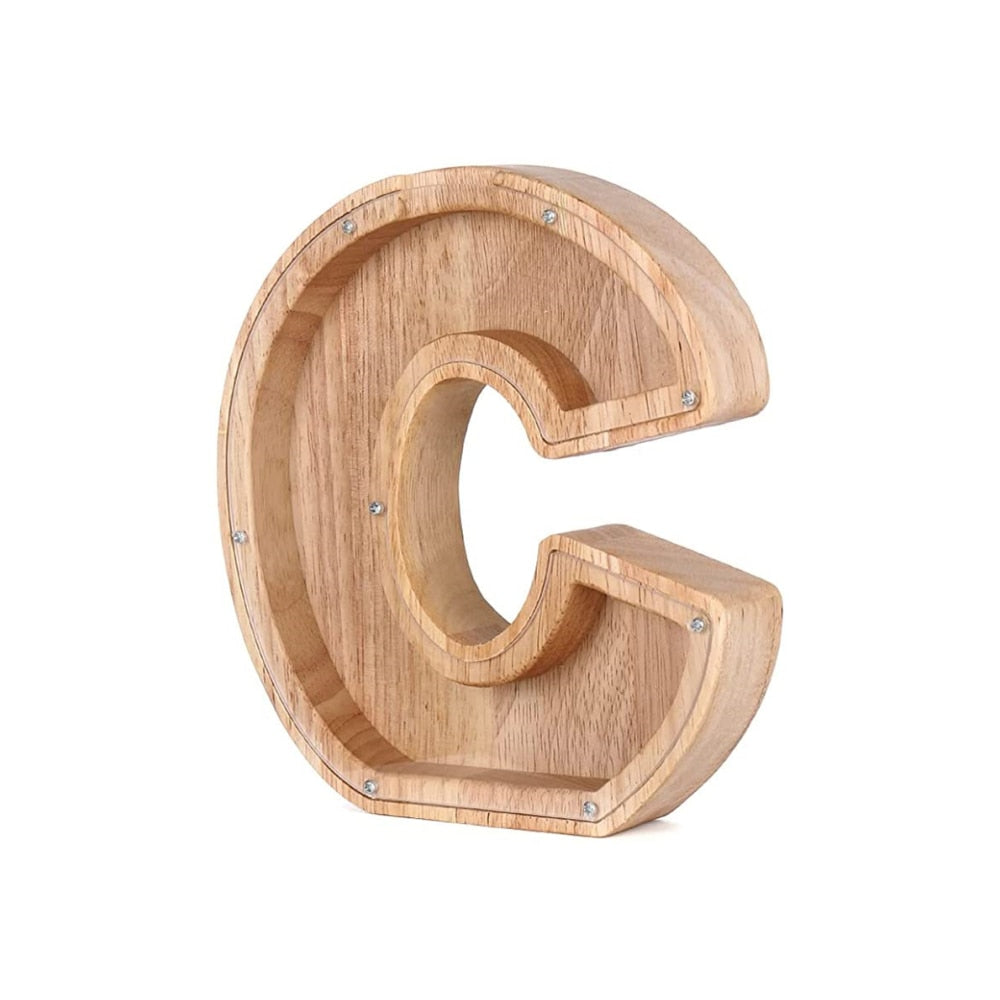 Houten letterspaarpot – LetterSaver