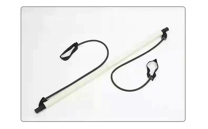Pilatesbar-set voor thuis met weerstandsbanden en voetlussen, draagbaar full-body-workout