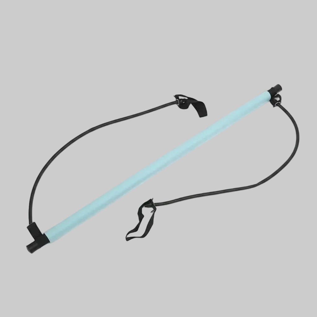 Pilatesbar-set voor thuis met weerstandsbanden en voetlussen, draagbaar full-body-workout