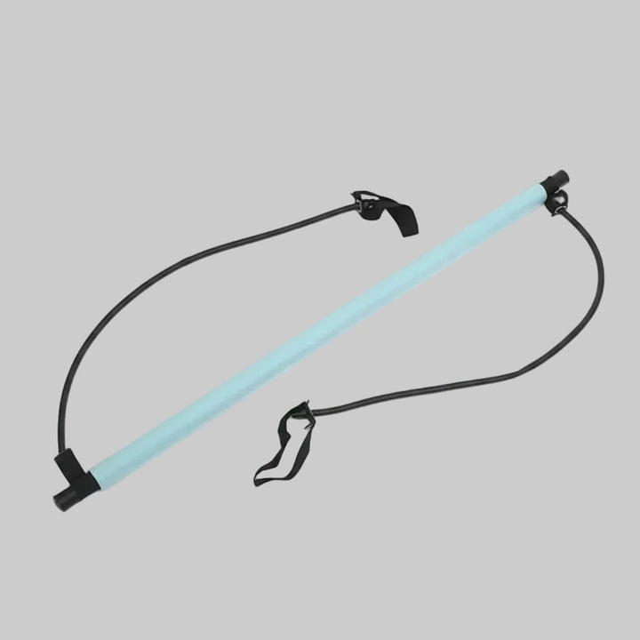 Pilatesbar-set voor thuis met weerstandsbanden en voetlussen, draagbaar full-body-workout