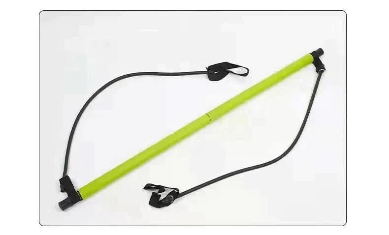 Pilatesbar-set voor thuis met weerstandsbanden en voetlussen, draagbaar full-body-workout