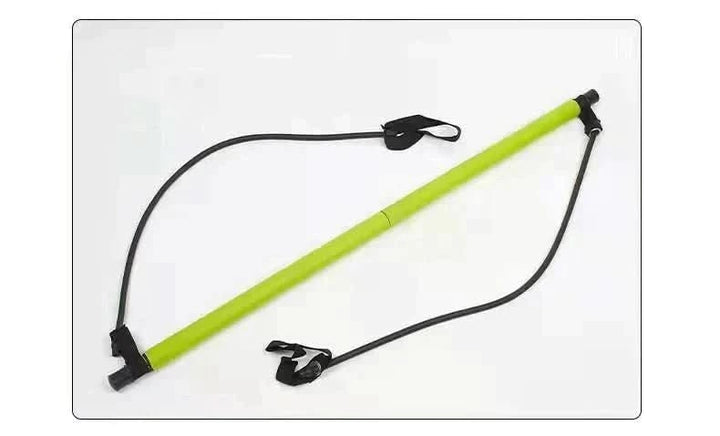 Pilatesbar-set voor thuis met weerstandsbanden en voetlussen, draagbaar full-body-workout