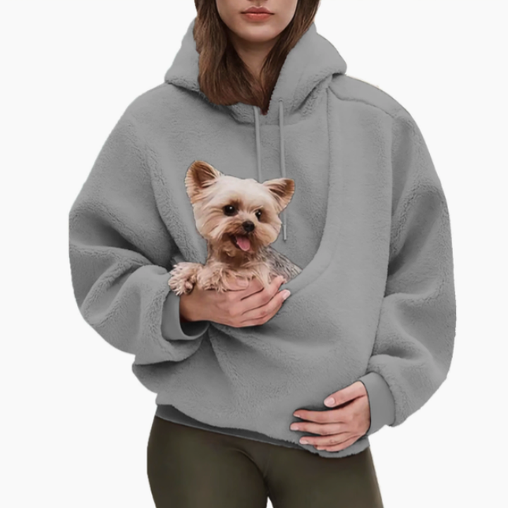 Kangoeroe-hoodie met ingebouwde buidel voor katten en honden