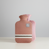 Warmwaterkruik met gebreide hoes, gestreept patroon, afneembaar ontwerp 2l