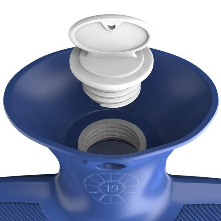 Warmwaterkruik met gebreide hoes, gestreept patroon, afneembaar ontwerp 2l