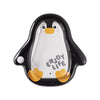 Schattige pinguïnvormige kunststof warmwaterkruik met doorzichtig buikpaneel