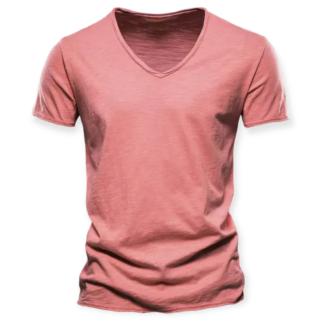 T-shirt voor heren met V-hals