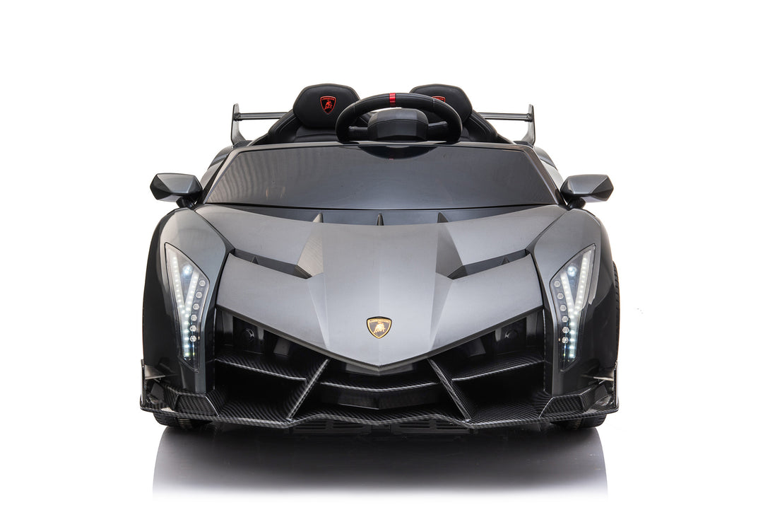 Veneno 12V 2 Persoons Elektrische Kinderauto Metallic Grijs