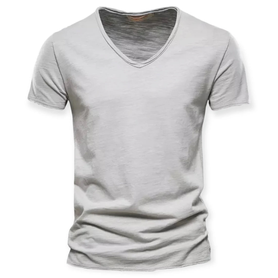T-shirt voor heren met V-hals