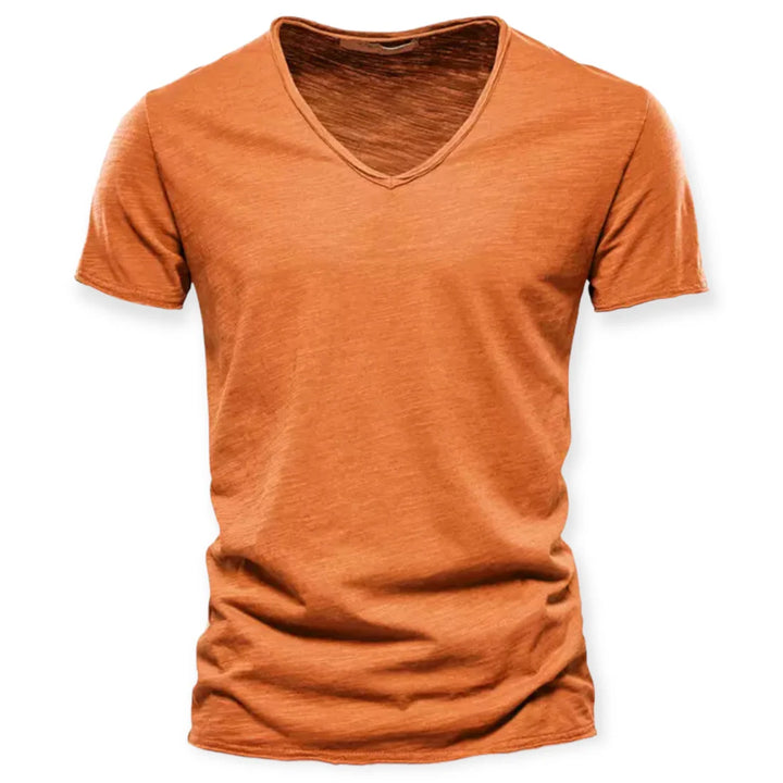T-shirt voor heren met V-hals
