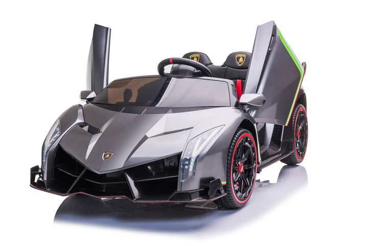 Veneno 12V 2 Persoons Elektrische Kinderauto Metallic Grijs