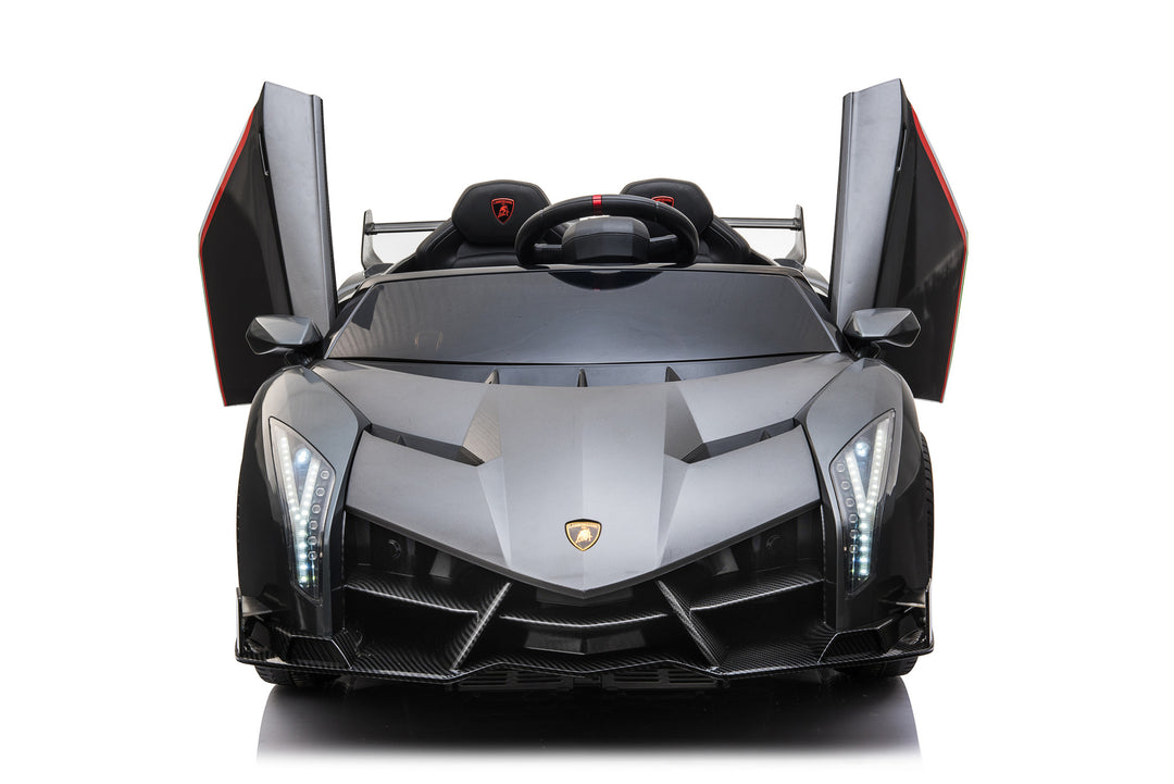 Veneno 12V 2 Persoons Elektrische Kinderauto Metallic Grijs