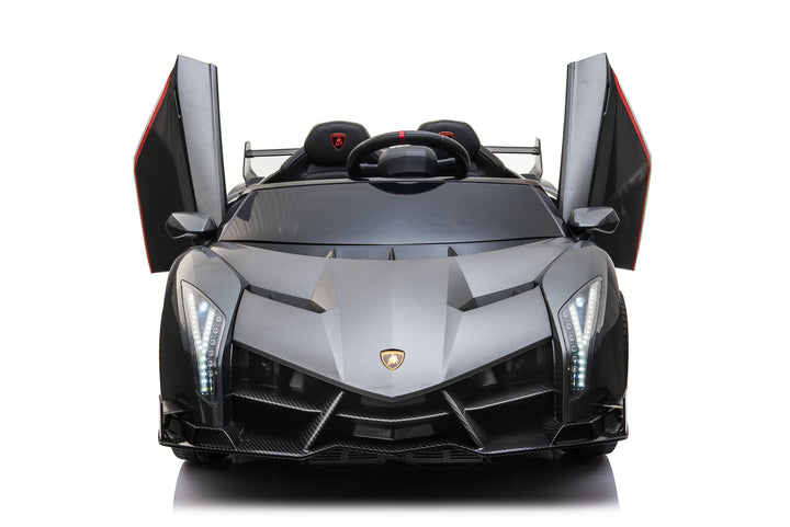Veneno 12V 2 Persoons Elektrische Kinderauto Metallic Grijs