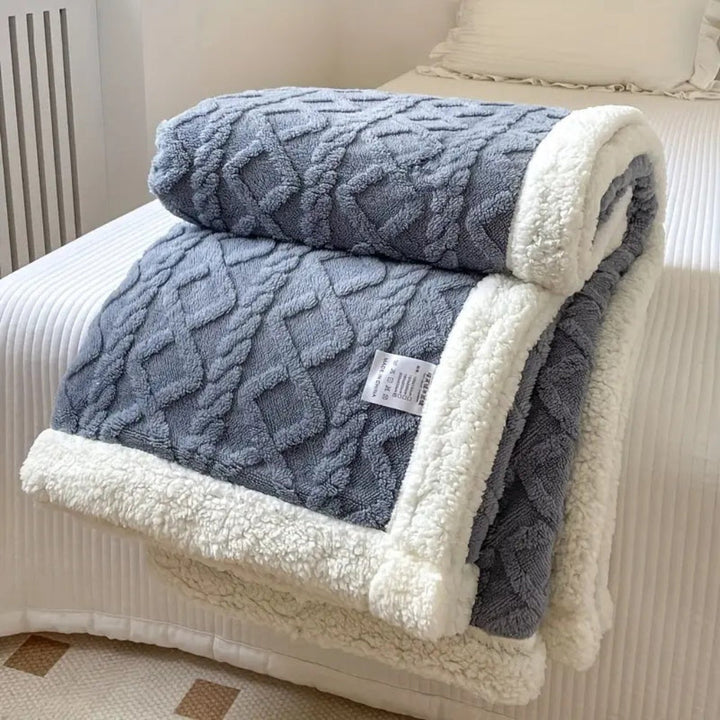 Diamond Knit Sherpa-deken