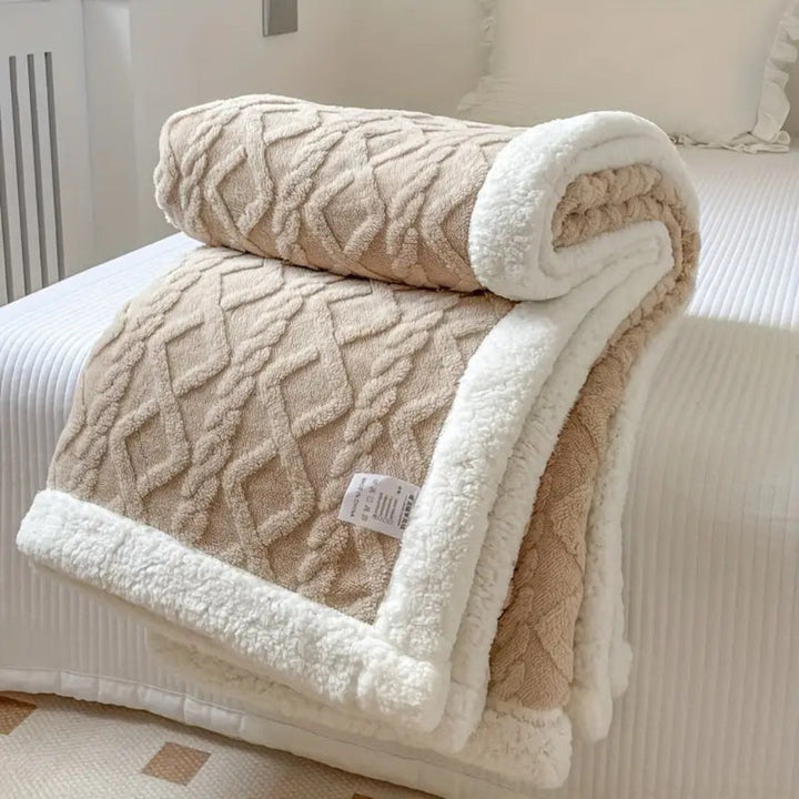 Diamond Knit Sherpa-deken