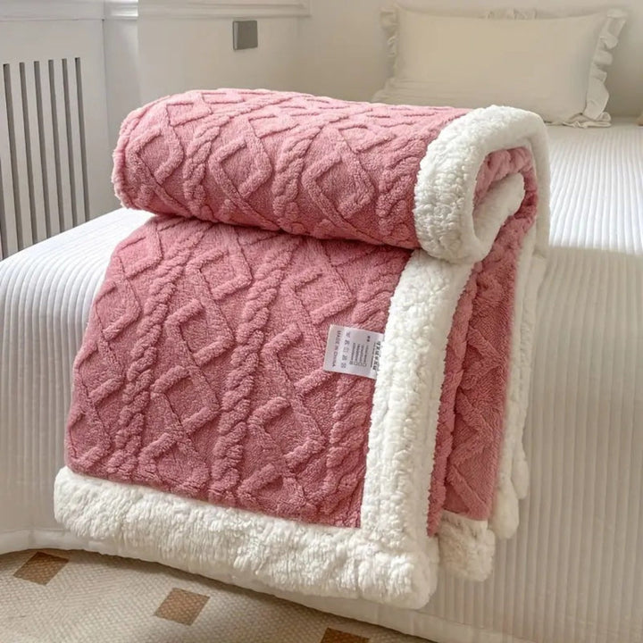 Diamond Knit Sherpa-deken