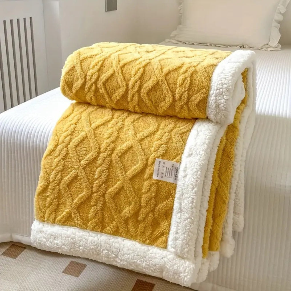Diamond Knit Sherpa-deken