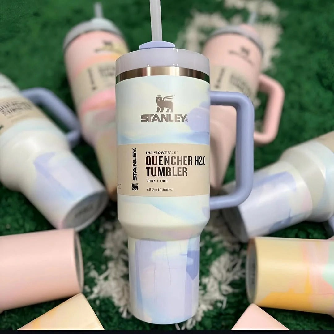 Geïsoleerde reismok 40oz – rvs met handvat en rietje – afbeelding 4