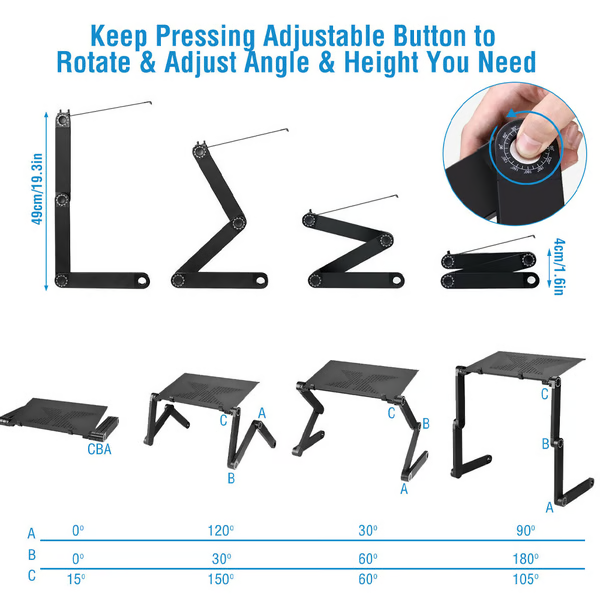 Standee – 360° Ergonomische Laptopstandaard voor Optimaal Werkcomfort