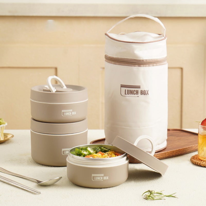 Geïsoleerde roestvrijstalen bentobox, stapelbare lunchbox met thermische opslag