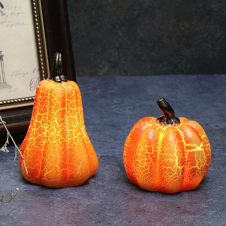 Jack-o'-lantern pompoen ledlichtjes op batterijen, mini Halloween-decoratie
