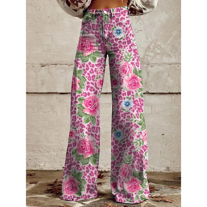 Dames Lange Broek – Ritan Bloemen- en Effen Prints