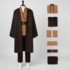 Halloween ruimteridder-kostuum cosplay-outfit met capuchonmantel, tuniek, sjerp en riem voor feesten