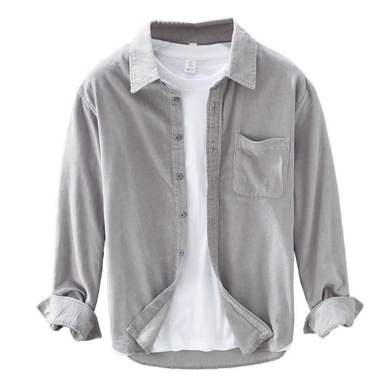 Corduroy Herenoverhemd Met Lange Mouwen – Arvid
