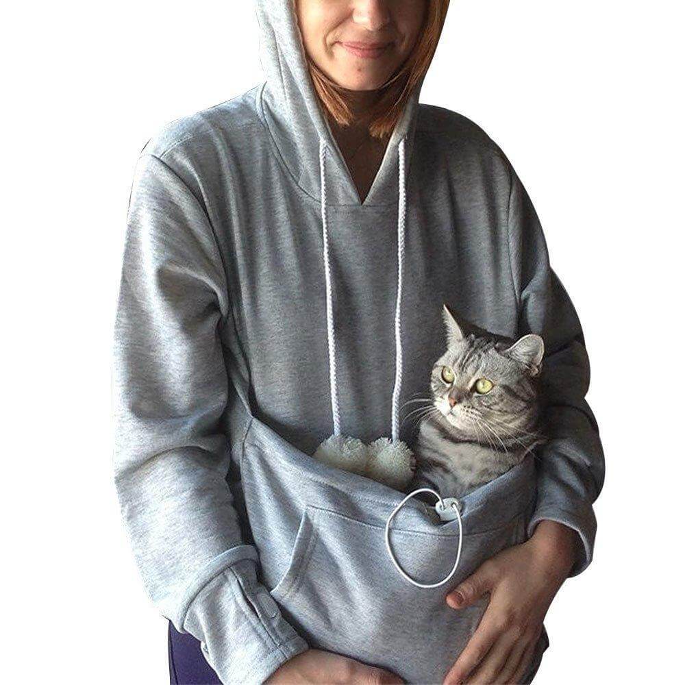 Comfortabele hoodie met kattenbuidel – CozyPurr