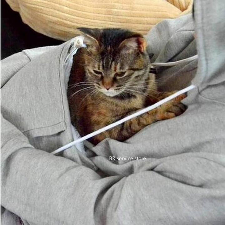 Comfortabele hoodie met kattenbuidel – CozyPurr