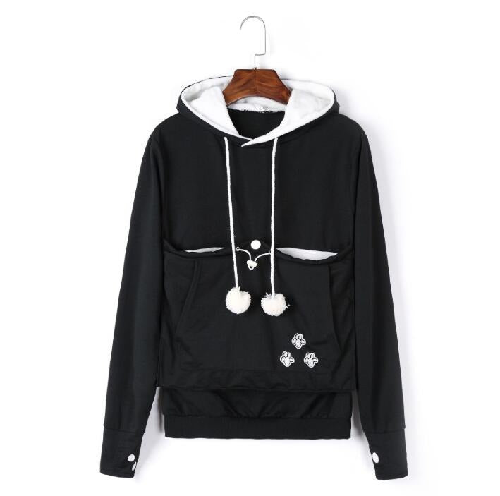 Comfortabele hoodie met kattenbuidel – CozyPurr